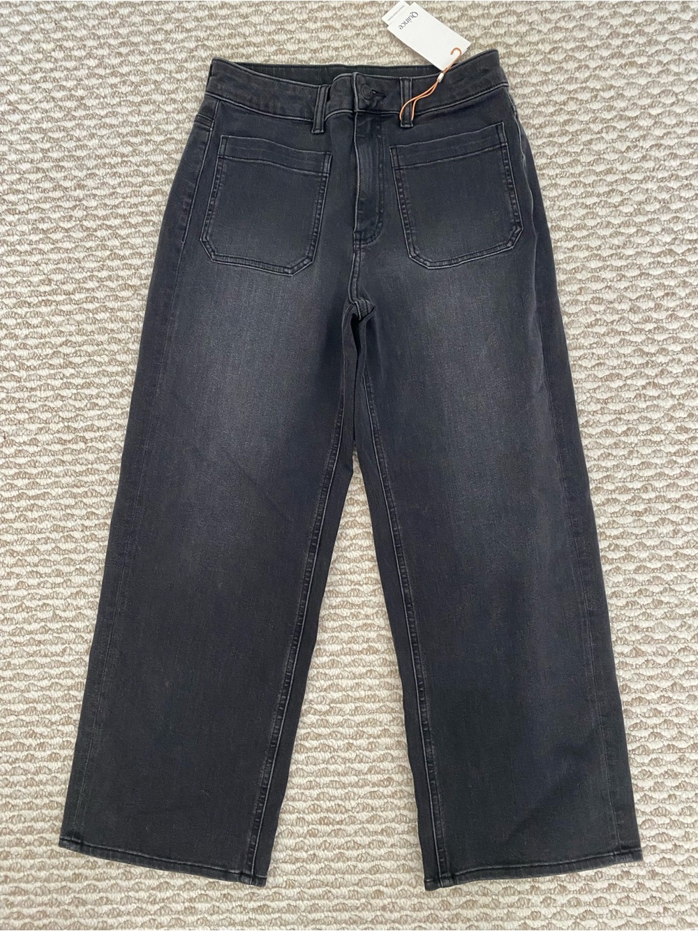 Quince Bella Stretch Patch Pocket Wide Leg Jeans